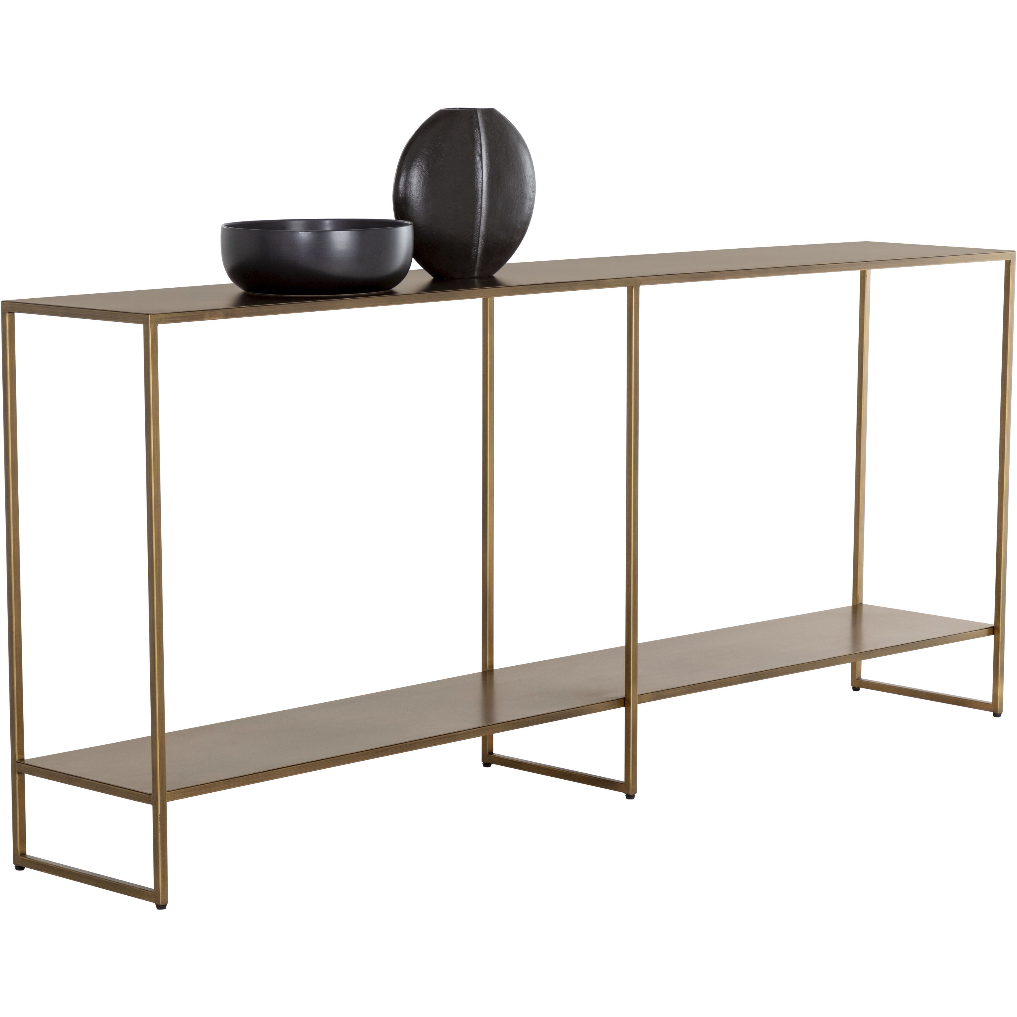 Eiffel 80 X 14 inch Antique Brass Console Table